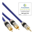 InLine® Cinch/Klinke Kabel, PREMIUM, 2x Cinch Stecker an 3,5mm Klinke, 3m
