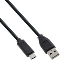 InLine® USB 2.0 Kabel, USB-C Stecker an A Stecker, schwarz, 1,5m