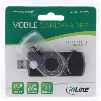 InLine® USB 3.0 Mobile Card Reader mit 2 Laufwerken, für SD, SDHC, SDXC, microSD  (Produktbild 5)