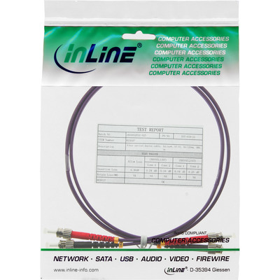 InLine® LWL Duplex Kabel, ST/ST, 50/125µm, OM4, 0,5m (Produktbild 2)
