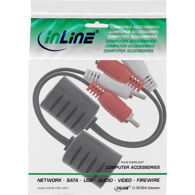 InLine® Audio über RJ45 passiv, 2x Cinch Stecker / RJ45 Buchse, max. 50m (Produktbild 3)