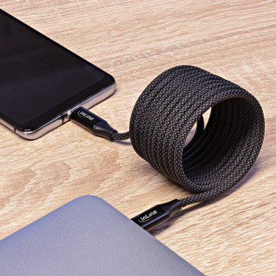 InLine® Magnetic USB-C Kabel, USB-C Stecker/Stecker, 100W, schwarz, 2m (Produktbild 3)