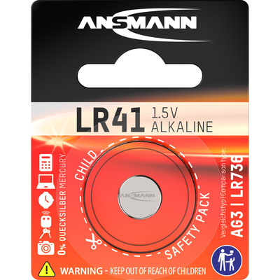 ANSMANN 5015332 Knopfzelle LR41 1,5V Alkaline (Produktbild 1)