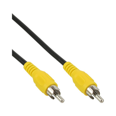 InLine® Cinch Kabel, Video, 1x Cinch Stecker / Stecker, Steckerfarbe gelb, 0,5m (Produktbild 1)