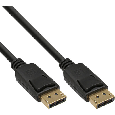 InLine® DisplayPort Kabel, schwarz, vergoldete Kontakte, 0,5m (Produktbild 1)