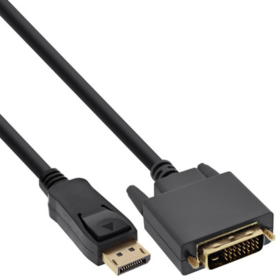 InLine® DisplayPort zu DVI Konverter Kabel, schwarz, 1,5m (Produktbild 1)