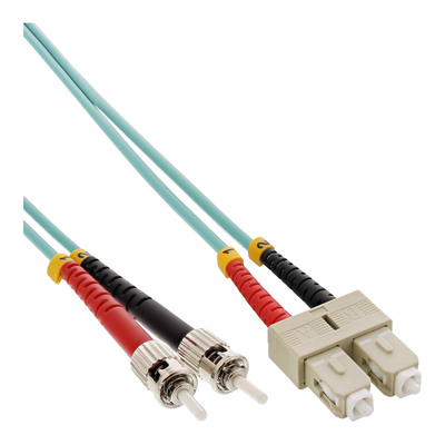 InLine® LWL Duplex Kabel, SC/ST, 50/125µm, OM3, 0,5m (Produktbild 1)
