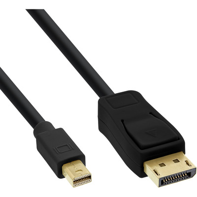 InLine® Mini DisplayPort zu DisplayPort Kabel, schwarz, 0,3m (Produktbild 1)