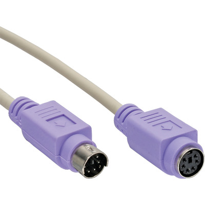 InLine® PS/2 Verlängerung, Stecker / Buchse, PC99, violette Stecker, 2m (Produktbild 1)