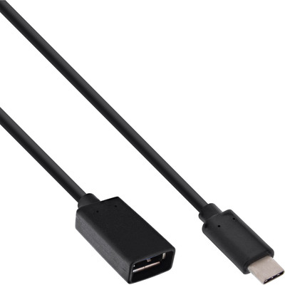 InLine® USB 3.2 Gen.1x2 Adapterkabel, USB-C Stecker an A Buchse, 0,15m (Produktbild 1)
