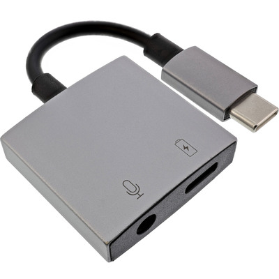 InLine® USB-C Audio Adapterkabel, USB-C zu 3,5mm Buchse + PD 30W (Produktbild 1)